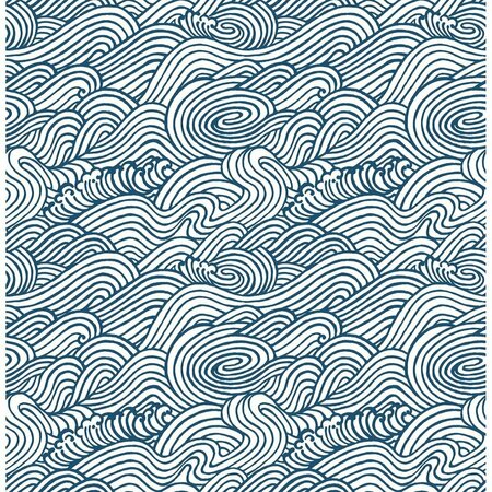DOBA-BNT Navy Saybrook Peel & Stick Wallpaper - Navy Blue SA2818997
